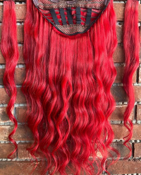 U Part Peruk yarımay çıtçıt Gerçek Saç