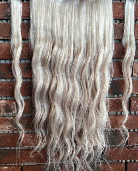 U Part Peruk yarımay çıtçıt Gerçek Saç