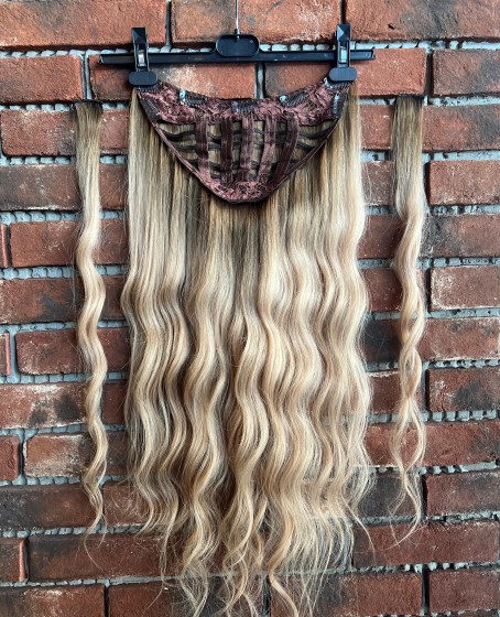 U Part Peruk yarımay çıtçıt Gerçek Saç