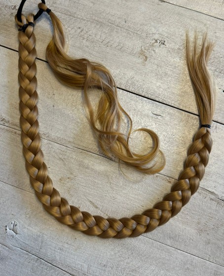 80cm Jumbo BOy Uzun Lastikli Örgü At kuyruğu saç