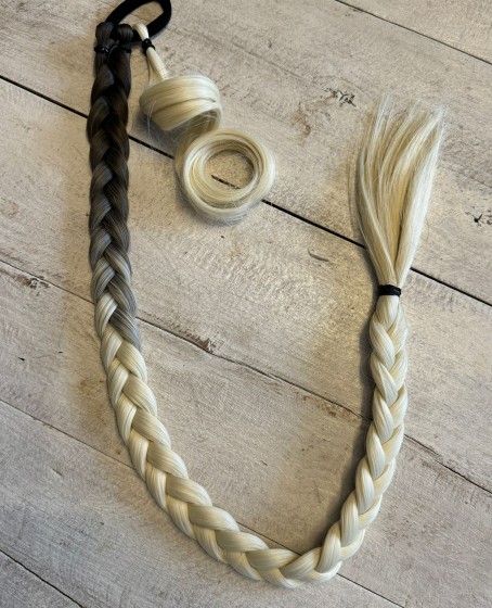 80cm Jumbo BOy Uzun Lastikli Örgü At kuyruğu saç