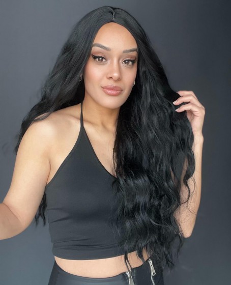 Uzun Doğal Su dalgalı Perçemsiz Tepesi Baş derisi görünümlü Yeni sezon