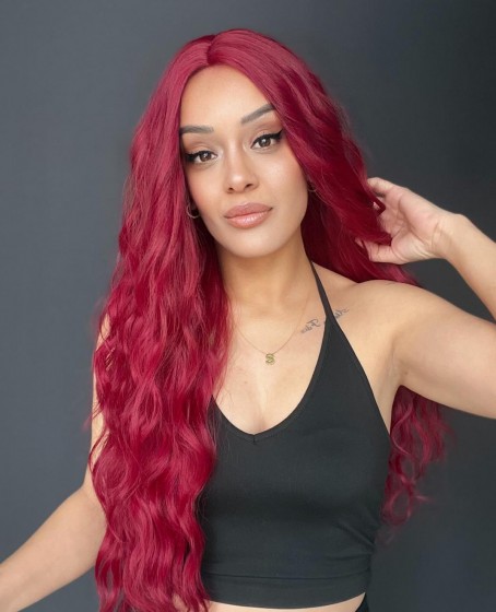 Uzun Doğal Su dalgalı Perçemsiz Tepesi Baş derisi görünümlü Yeni sezon