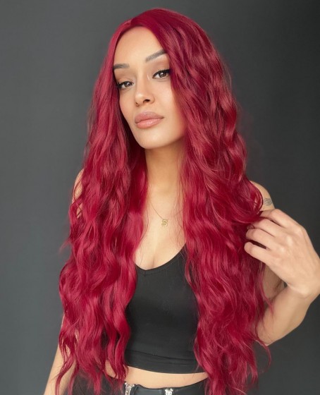 Uzun Doğal Su dalgalı Perçemsiz Tepesi Baş derisi görünümlü Yeni sezon