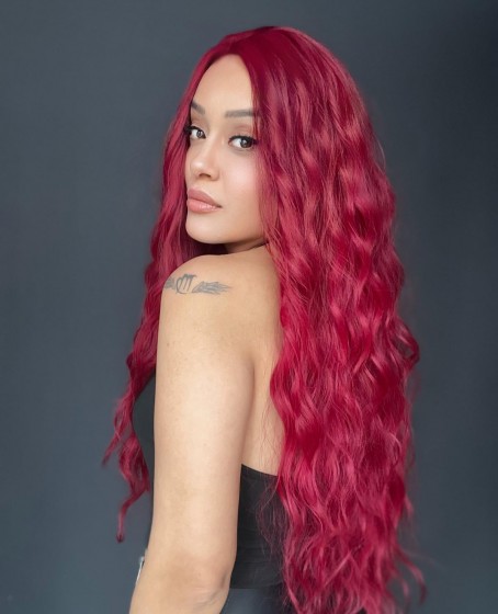 Uzun Doğal Su dalgalı Perçemsiz Tepesi Baş derisi görünümlü Yeni sezon