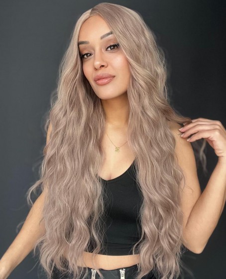 Uzun Doğal Su dalgalı Perçemsiz Tepesi Baş derisi görünümlü Yeni sezon