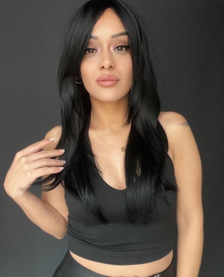 Uzun Doğal Su dalgalı Perçemsiz Tepesi Baş derisi görünümlü Yeni sezon