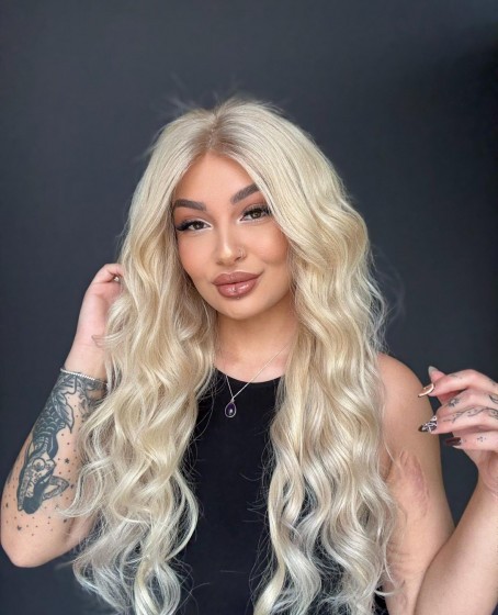 Ekstra Gür Ekstra Yoğun Platin Özel peruk koleksiyonu