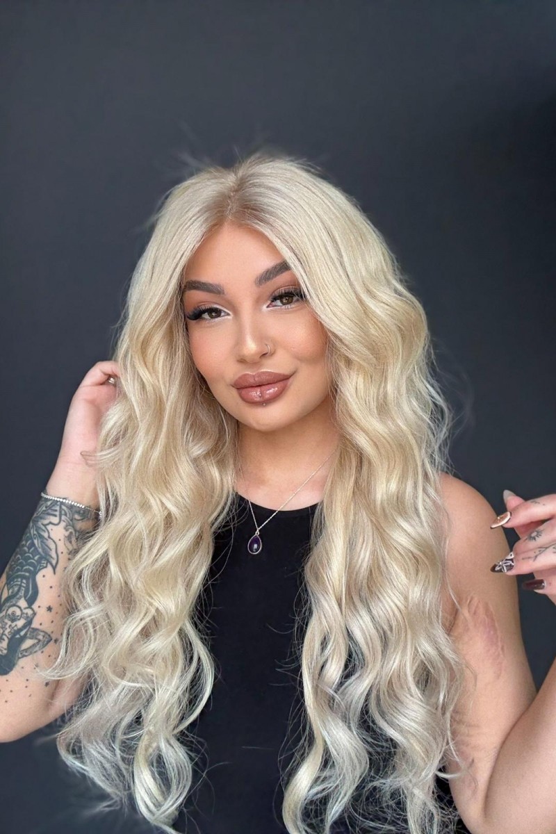 Ekstra Gür Ekstra Yoğun Platin Özel peruk koleksiyonu