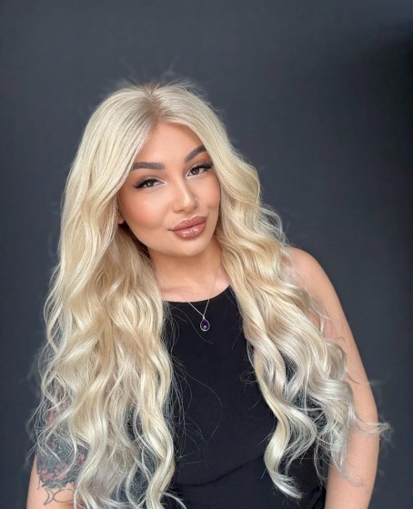 Ekstra Gür Ekstra Yoğun Platin Özel peruk koleksiyonu