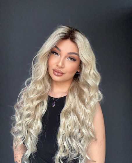 Ekstra Gür Ekstra Yoğun Platin Özel peruk koleksiyonu