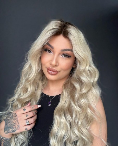 Ekstra Gür Ekstra Yoğun Platin Özel peruk koleksiyonu