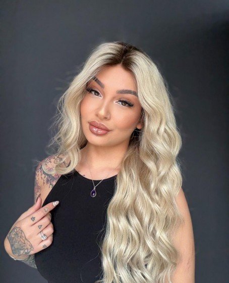 Ekstra Gür Ekstra Yoğun Platin Özel peruk koleksiyonu