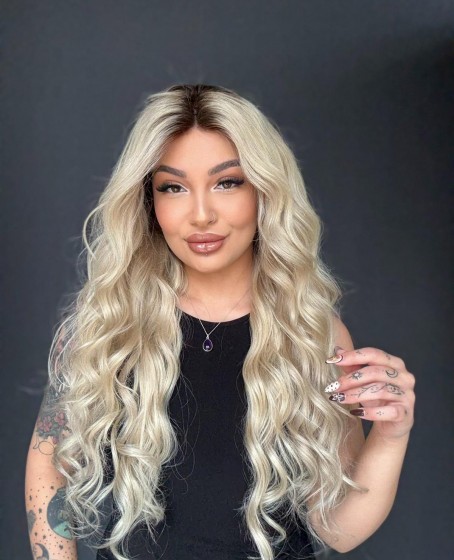 Ekstra Gür Ekstra Yoğun Platin Özel peruk koleksiyonu