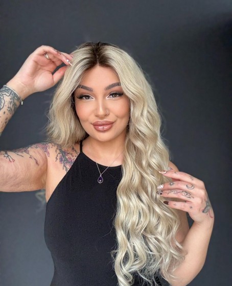 Ekstra Gür Ekstra Yoğun Platin Özel peruk koleksiyonu