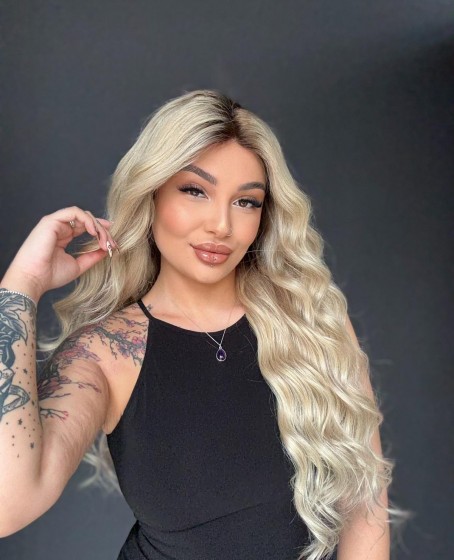 Ekstra Gür Ekstra Yoğun Platin Özel peruk koleksiyonu