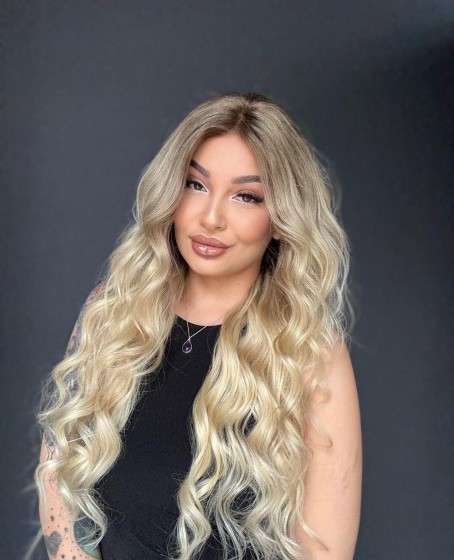 Ekstra Gür Ekstra Yoğun Platin Özel peruk koleksiyonu