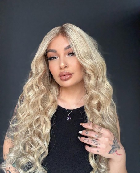 Ekstra Gür Ekstra Yoğun Platin Özel peruk koleksiyonu