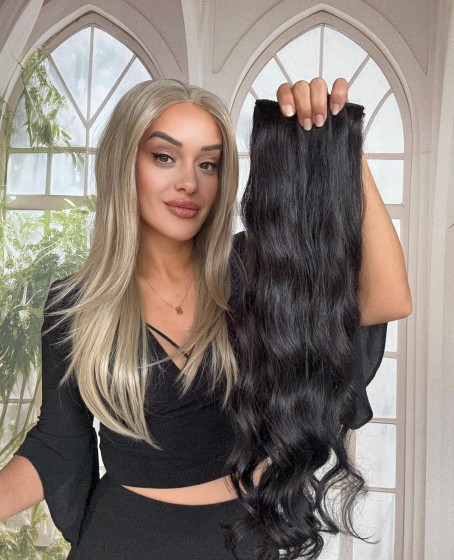 8 parça Gerçek saç Çıt çıt seti