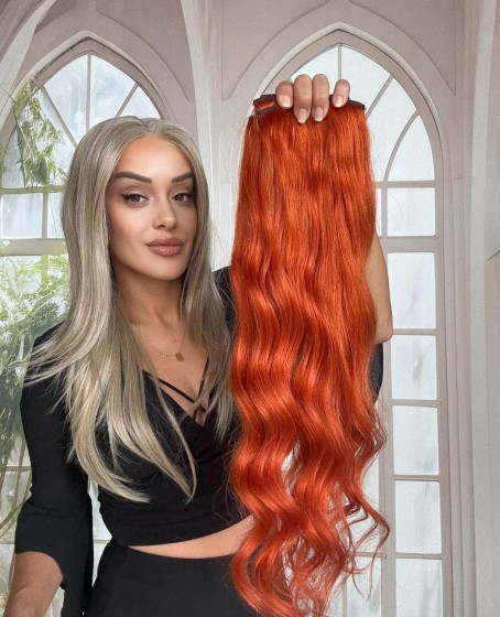 8 parça Gerçek saç Çıt çıt seti