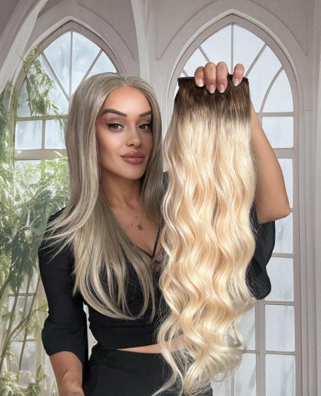 8 parça Gerçek saç Çıt çıt seti