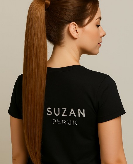 Gerçek saç Bağcıklı cırtlı boyanabilir fönlenebilir At kuyruğu Renk seçenekli