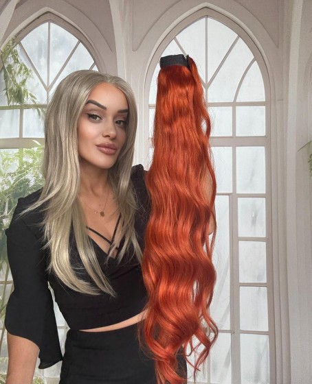 Gerçek Saç At kuyruğu-Bağcıklı Cırtcıtlı Orjinal saç