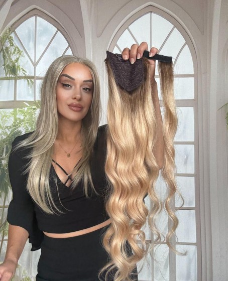 Gerçek Saç At kuyruğu-Bağcıklı Cırtcıtlı Orjinal saç