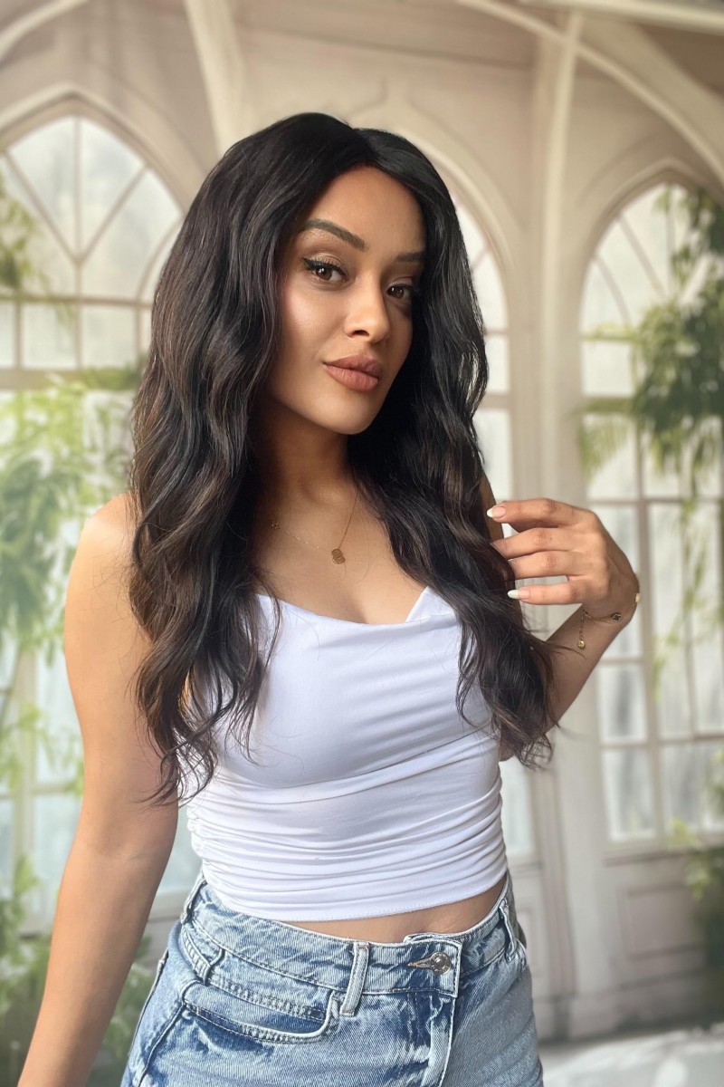 Kestane renk doğal tül peruk