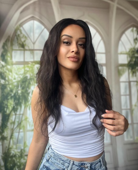 Kestane doğal boyasız tül peruk