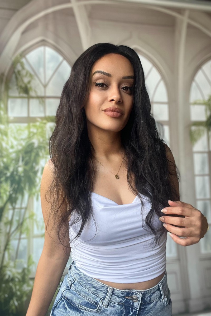 Kestane doğal boyasız tül peruk