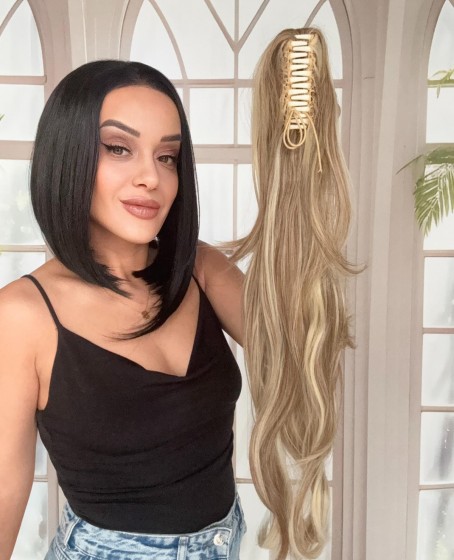 Katlı Kesim Mandallı Postiş Toka At Kuyruğu