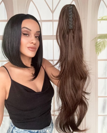 Katlı Kesim Mandallı Postiş Toka At Kuyruğu