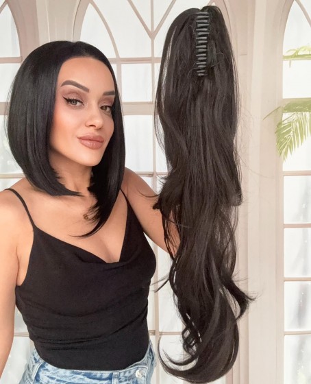 Katlı Kesim Mandallı Postiş Toka At Kuyruğu