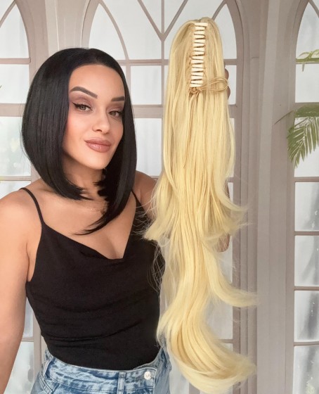 Katlı Kesim Mandallı Postiş Toka At Kuyruğu