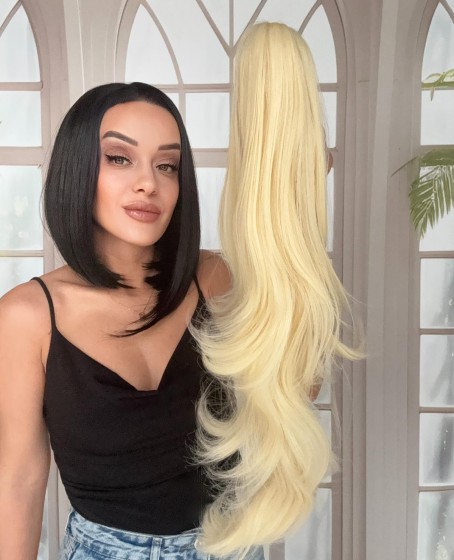 Katlı Kesim Mandallı Postiş Toka At Kuyruğu