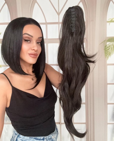 Katlı Kesim Mandallı Postiş Toka At Kuyruğu