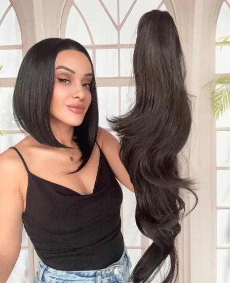 Katlı Kesim Mandallı Postiş Toka At Kuyruğu