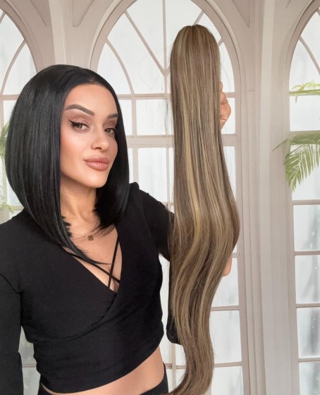 Düz Uzun tokalı Mandallı At Kuyruğu