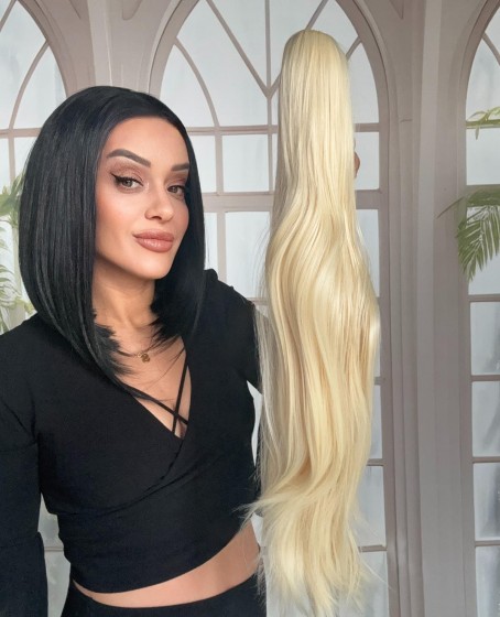 Düz Uzun tokalı Mandallı At Kuyruğu