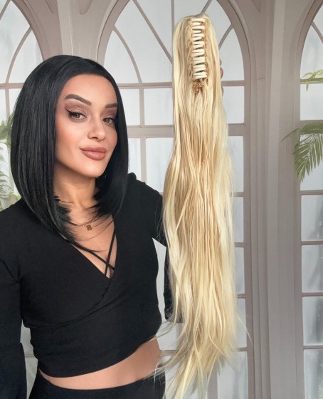 Düz Uzun tokalı Mandallı At Kuyruğu