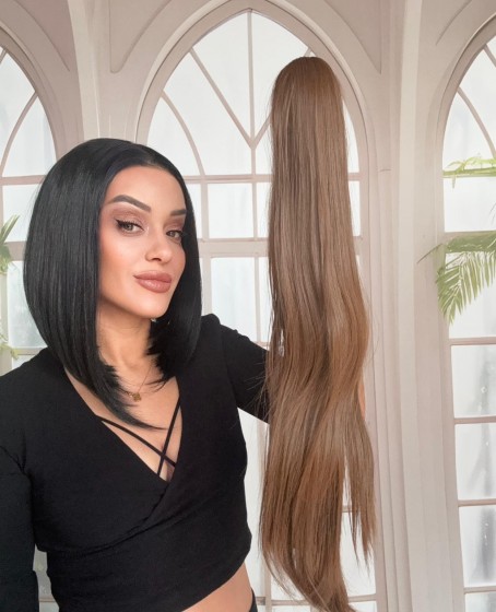 Düz Uzun tokalı Mandallı At Kuyruğu