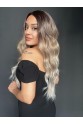 Kumral Platin Ombre Balköpüğü Röfleli Tül Peruk (Tepe Mini Baby taban ön tül peruk)