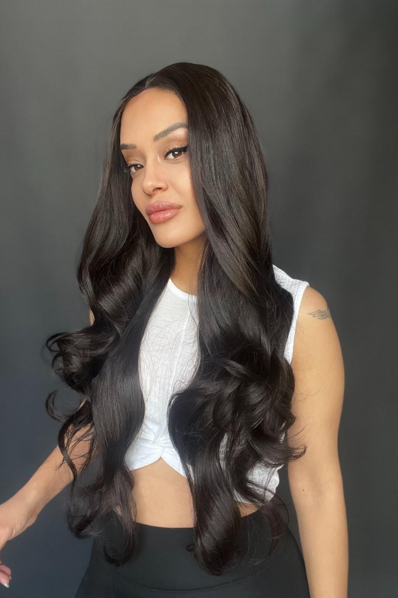 Açık Kahve Bebek Saçlı Fiber Sentetik Tül Peruk (Tam tül ayrımlı full tül peruk)