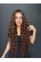 Kahve Karamel Ombreli Fiber Sentetik Tül Peruk (Tam tül peruk her yöne ayrımlı)