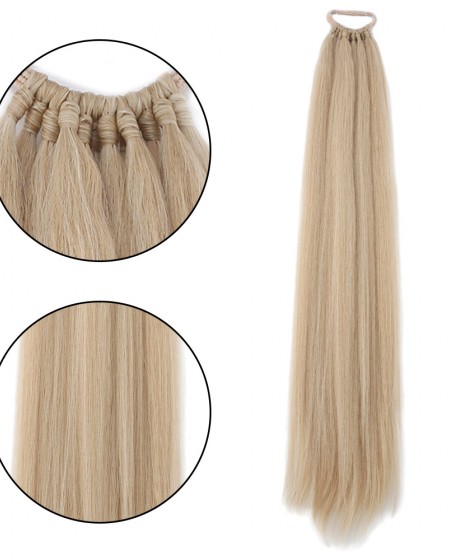 Lastikli DÜz Bağcıklı At kuyruğu Küllü Sarı