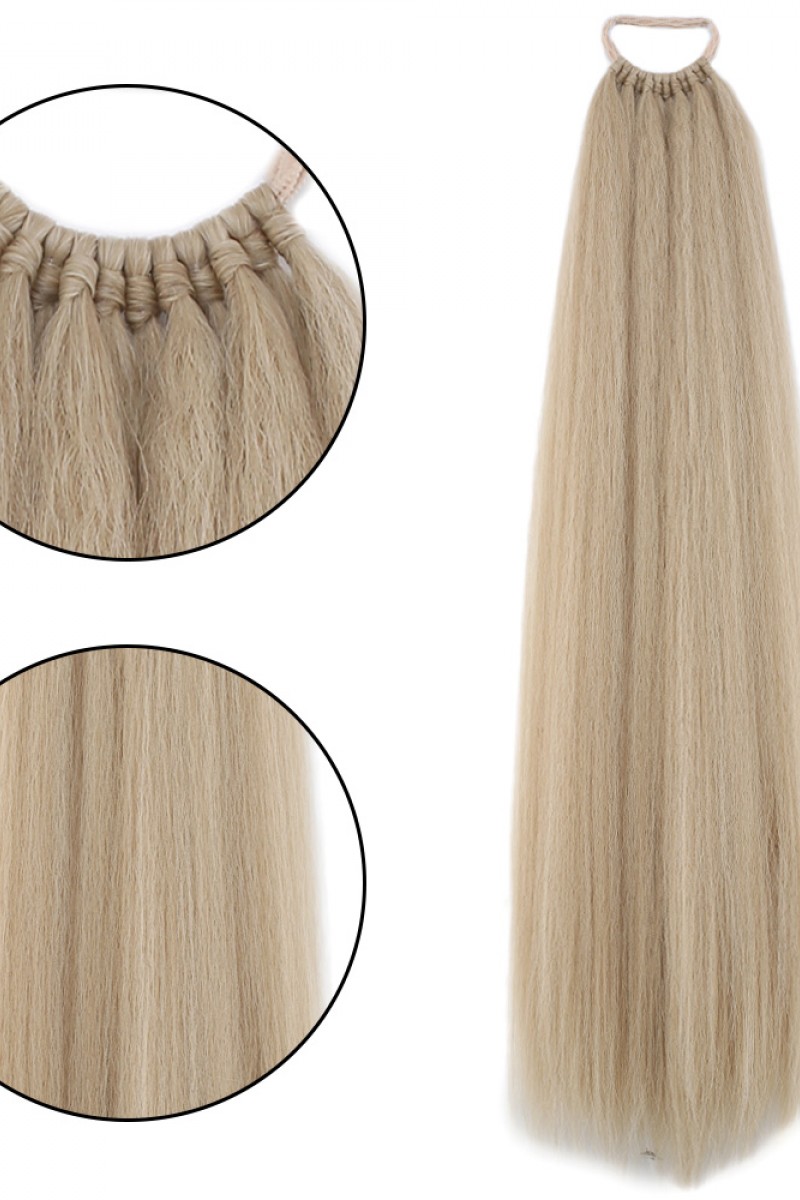 Lastikli DÜz Bağcıklı At kuyruğu Rus Sarısı