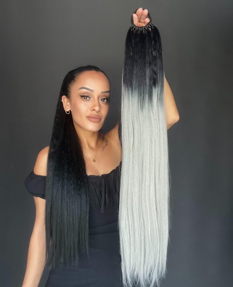 Lastikli DÜz Bağcıklı At kuyruğu Siyah Gri