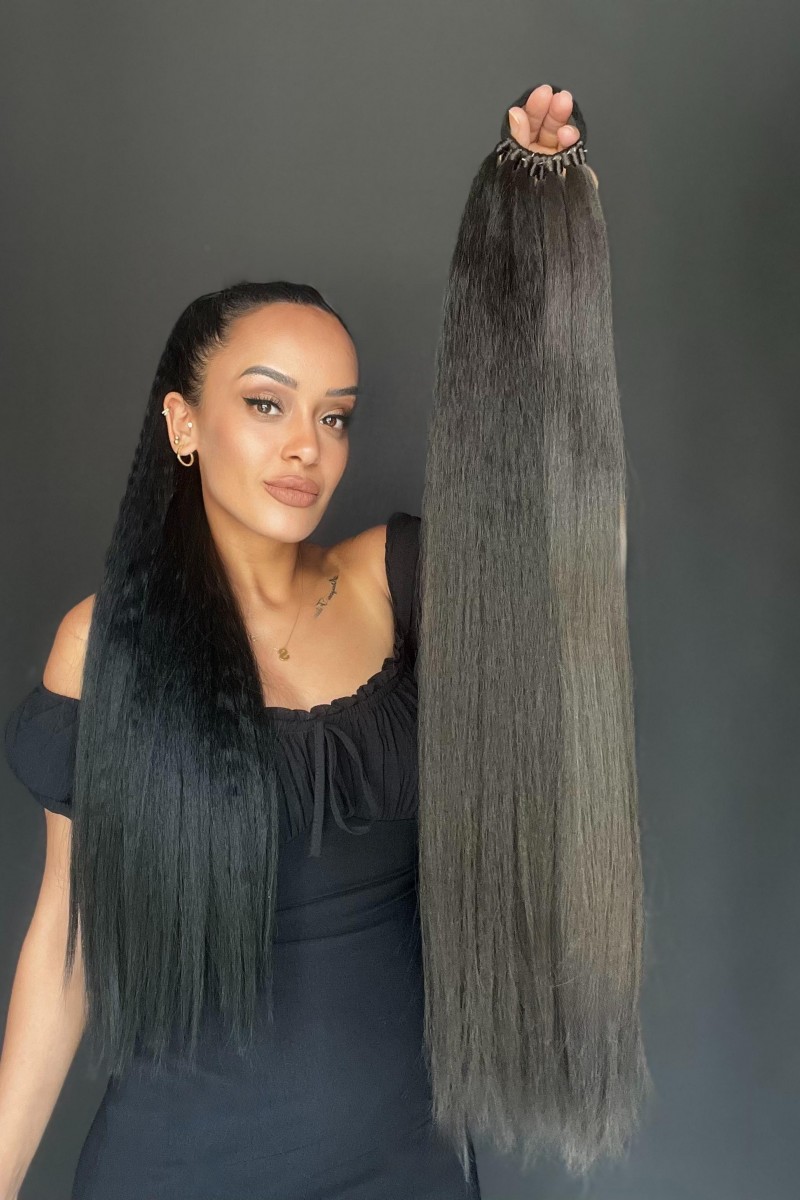 Lastikli DÜz Bağcıklı At kuyruğu Koyu kestane