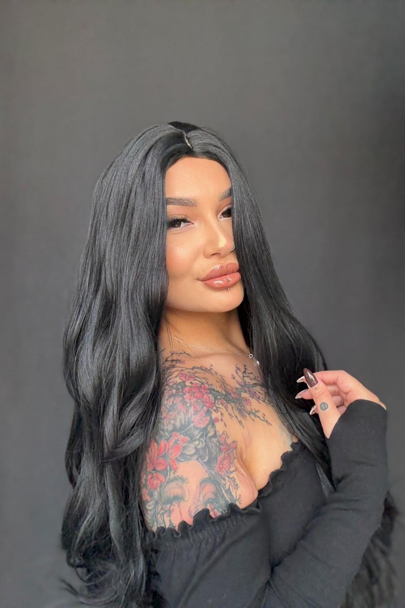 Siyah Doğal Dalgalı Perçemsiz Medikal Peruk- Özel Koleksiyon 